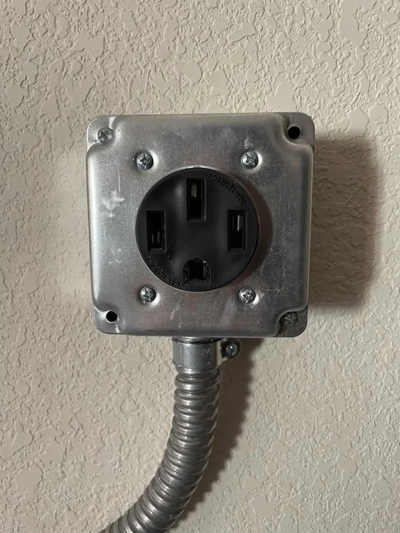 NEMA 14-50 outlet installed for Smart Home Electrical in Pleasanton